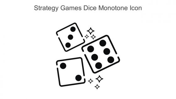 Strategy Games Dice Monotone Icon In Powerpoint Pptx Png And Editable Eps Format