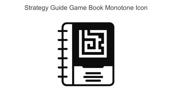Strategy Guide Game Book Monotone Icon In Powerpoint Pptx Png And Editable Eps Format