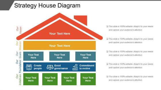 Strategy house diagram powerpoint layout