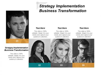 Strategy implementation business transformation ppt powerpoint presentation inspiration graphics design cpb