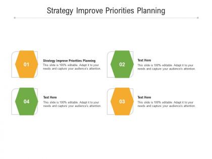 Strategy improve priorities planning ppt powerpoint presentation file display cpb
