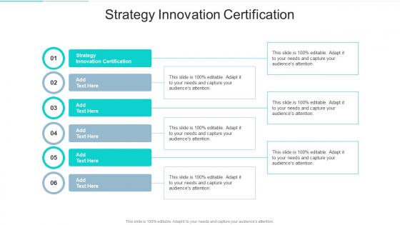 Strategy Innovation Certification In Powerpoint And Google Slides Cpb