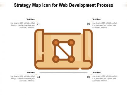 Strategy map icon for web development process