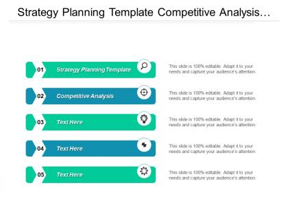 Strategy planning template competitive analysis strategic management external environment cpb