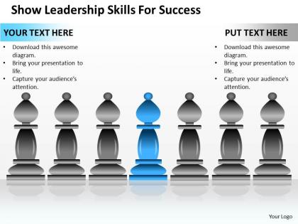 Strategy show leadership skills for success powerpoint templates ppt backgrounds slides 0617