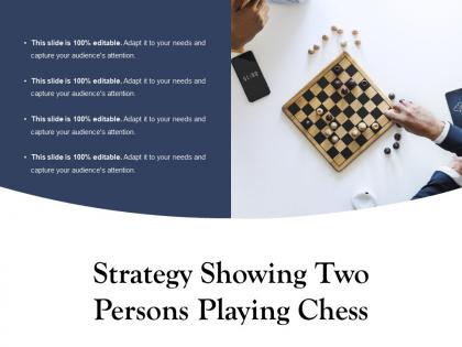 Strategy showing two persons playing chess