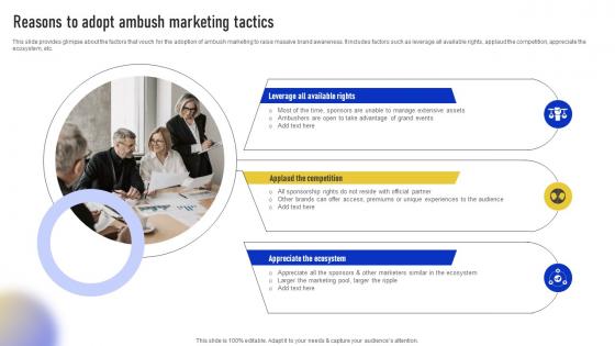 Streamlined Ambush Marketing Techniques Reasons To Adopt Ambush Marketing Tactics MKT SS V