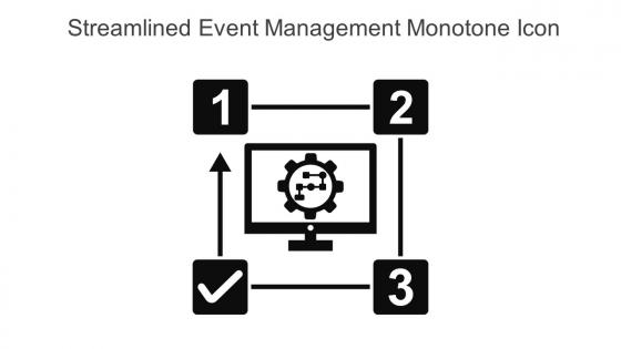 Streamlined Event Management Monotone Icon In Powerpoint Pptx Png And Editable Eps Format