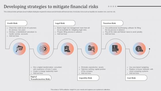 Streamlined Financial Strategic Plan Developing Strategies To Mitigate Financial Risks