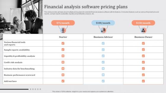 Streamlined Financial Strategic Plan Financial Analysis Software Pricing Plans