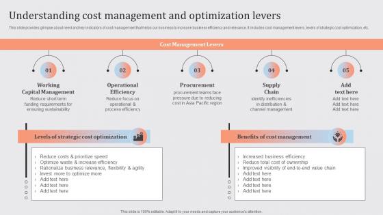 Streamlined Financial Strategic Plan Understanding Cost Management And Optimization