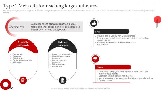 Streamlined Paid Media Type 1 Meta Ads For Reaching Large Audiences MKT SS V