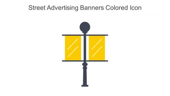 Street Advertising Banners Colored Icon In Powerpoint Pptx Png And Editable Eps Format