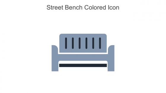 Street Bench Colored Icon In Powerpoint Pptx Png And Editable Eps Format