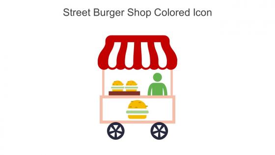 Street Burger Shop Colored Icon In Powerpoint Pptx Png And Editable Eps Format