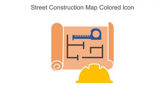 Street Construction Map Colored Icon In Powerpoint Pptx Png And Editable Eps Format