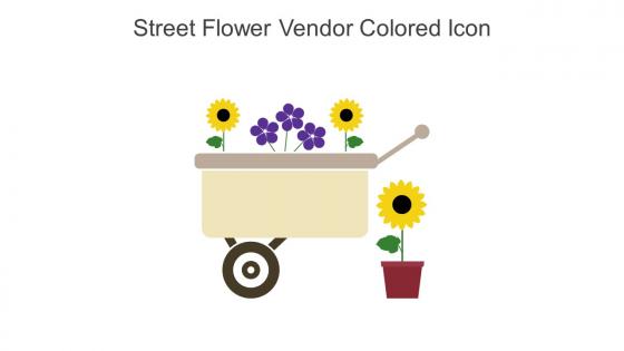Street Flower Vendor Colored Icon In Powerpoint Pptx Png And Editable Eps Format