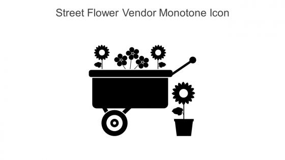 Street Flower Vendor Monotone Icon In Powerpoint Pptx Png And Editable Eps Format