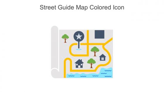 Street Guide Map Colored Icon In Powerpoint Pptx Png And Editable Eps Format