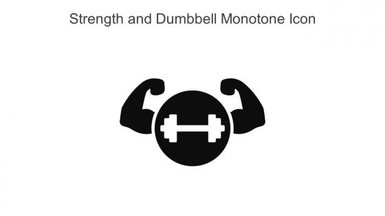 Strength And Dumbbell Monotone Icon In Powerpoint Pptx Png And Editable Eps Format