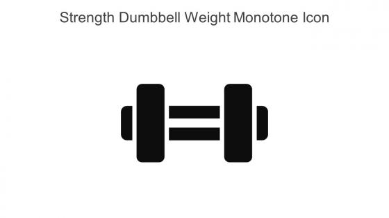 Strength Dumbbell Weight Monotone Icon In Powerpoint Pptx Png And Editable Eps Format