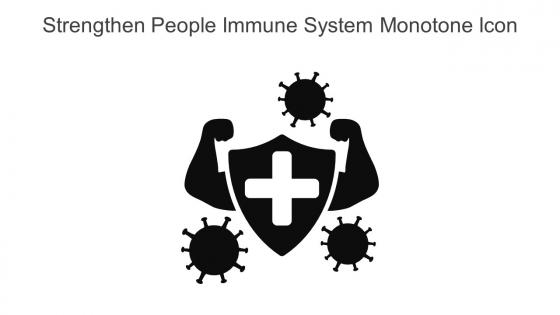 Strengthen People Immune System Monotone Icon In Powerpoint Pptx Png And Editable Eps Format
