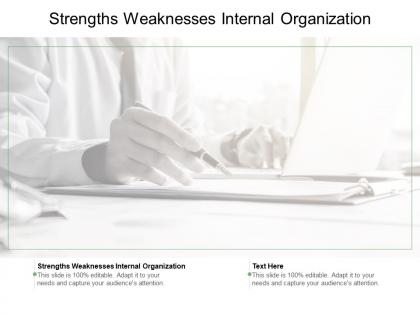 Strengths weaknesses internal organization ppt powerpoint presentation download cpb
