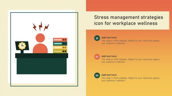 Stress Management Strategies Icon For Workplace Wellness