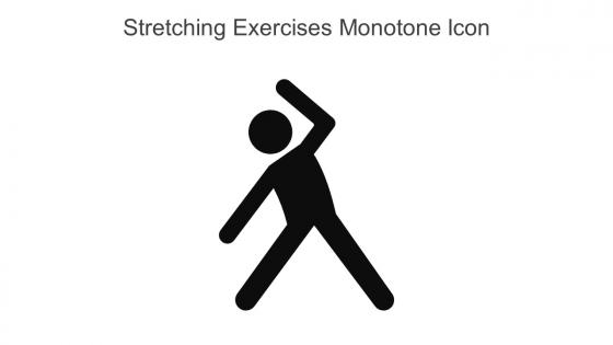 Stretching Exercises Monotone Icon In Powerpoint Pptx Png And Editable Eps Format