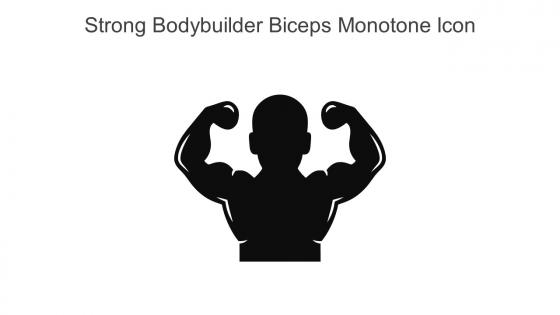Strong Bodybuilder Biceps Monotone Icon In Powerpoint Pptx Png And Editable Eps Format