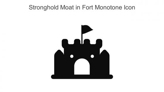 Stronghold Moat In Fort Monotone Icon In Powerpoint Pptx Png And Editable Eps Format