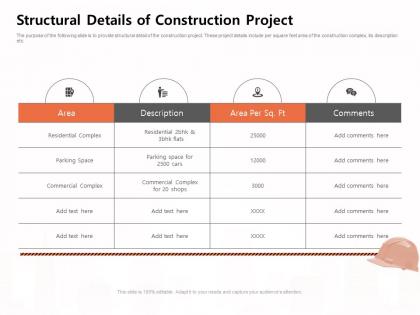 Structural details of construction project residential ppt powerpoint presentation gallery clipart
