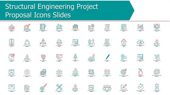 Structural engineering project proposal icons slides