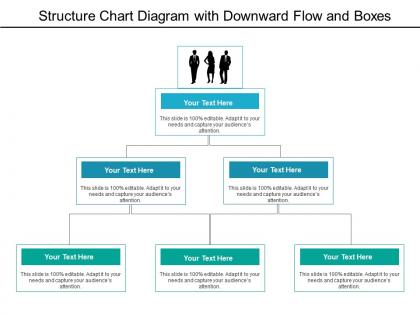 Structure chart diagram with downward flow and boxes