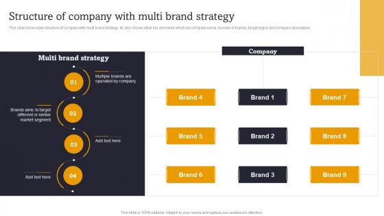 Structure Of Company With Multi Brand Launch Multiple Brands To Capture Market Share
