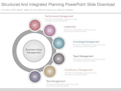 Structured and integrated planning powerpoint slide download