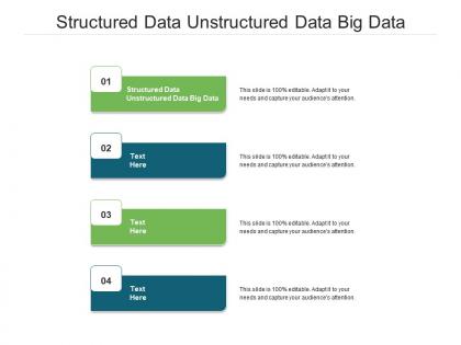 Structured data unstructured data big data ppt powerpoint presentation file background image cpb
