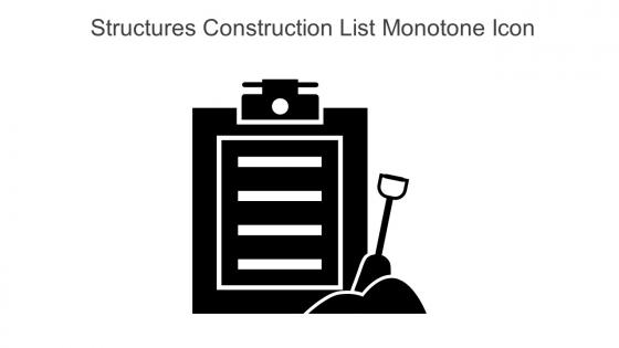 Structures Construction List Monotone Icon In Powerpoint Pptx Png And Editable Eps Format