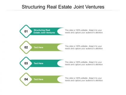 Structuring real estate joint ventures ppt powerpoint presentation professional graphic tips cpb