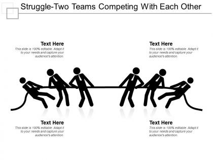 Struggle two teams competing with each other