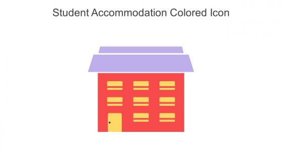Student Accommodation Colored Icon In Powerpoint Pptx Png And Editable Eps Format