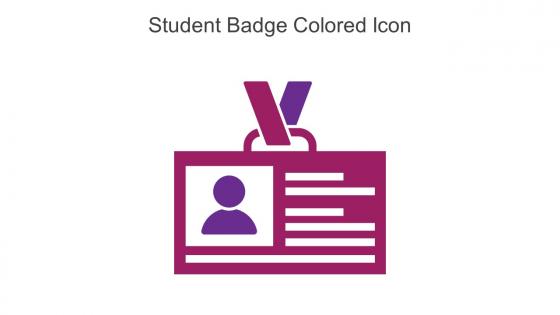 Student Badge Colored Icon In Powerpoint Pptx Png And Editable Eps Format