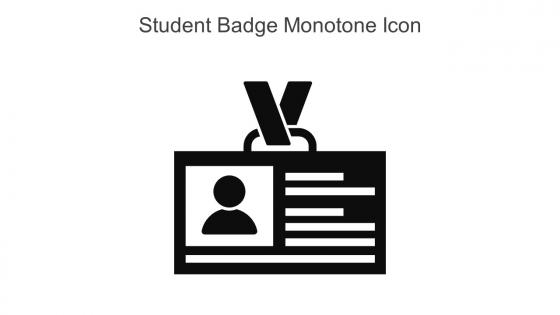 Student Badge Monotone Icon In Powerpoint Pptx Png And Editable Eps Format