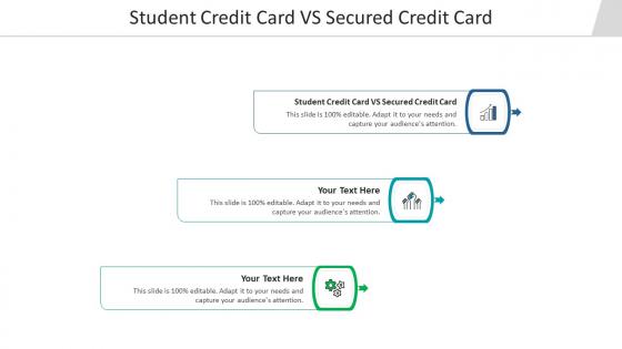 Student credit card vs secured credit card ppt powerpoint presentation gallery infographic template cpb