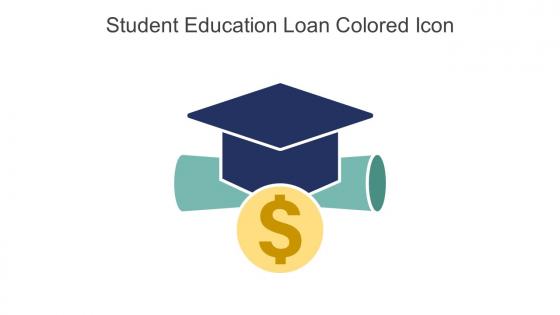 Student Education Loan Colored Icon In Powerpoint Pptx Png And Editable Eps Format