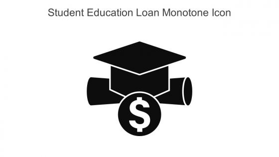 Student Education Loan Monotone Icon In Powerpoint Pptx Png And Editable Eps Format
