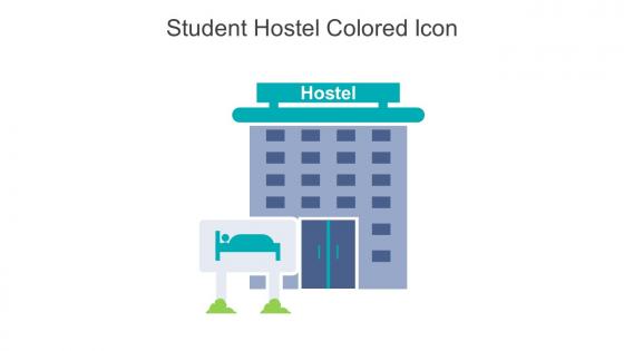 Student Hostel Colored Icon In Powerpoint Pptx Png And Editable Eps Format