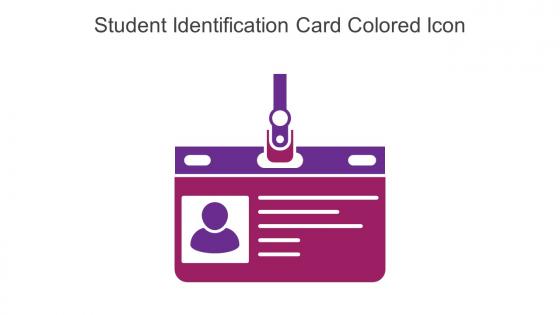Student Identification Card Colored Icon In Powerpoint Pptx Png And Editable Eps Format
