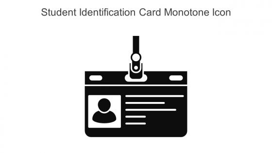 Student Identification Card Monotone Icon In Powerpoint Pptx Png And Editable Eps Format
