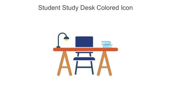 Student Study Desk Colored Icon In Powerpoint Pptx Png And Editable Eps Format